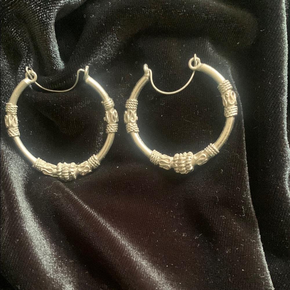 Elegant Silver Hoop Earrings